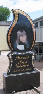 #Памятник с инкрустацией № 45 в виде свечи для Матюшко И.И.